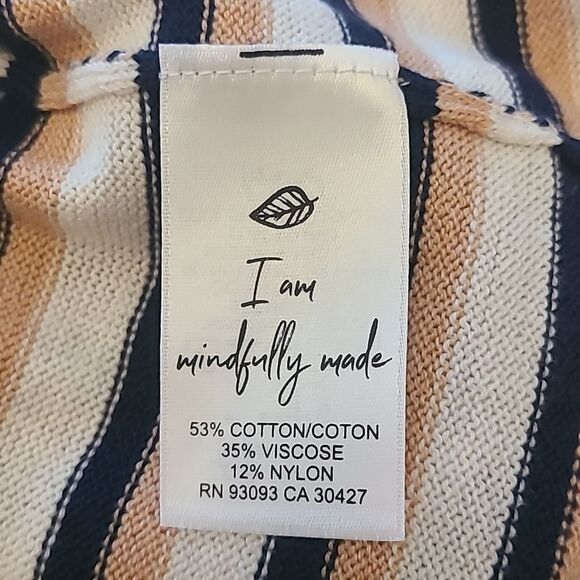 Nic+Zoe Vital Striped Sweater Tank Cream, Black, Mustard, Tan Size L - Picture 14 of 15